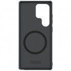 Samsung Galaxy S25 Ultra „Nillkin“ Frosted Shield Pro Magnetic juodas dėklas, nugarėlė