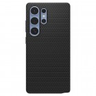 „Spigen“ Liquid Air Samsung Galaxy S25 Ultra juodas kieto silikono dėklas - nugarėlė