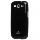 Samsung Galaxy S3 i9300 Mercury juodas kieto silikono tpu dėklas - nugarėlė
