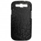Samsung Galaxy S3 (i9300) elegantiškas korėtas juodas raštuotas dėklas su sidabriniais apvadais