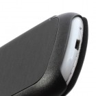 „Mercury“ atverčiamas juodos spalvos odinis Samsung Galaxy S3 mini i8190 dėklas