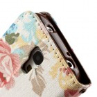 Atverčiamas Samsung Galaxy S4 Mini gėlėtas spalvotas dėklas (piniginė)
