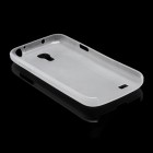Ploniausias pasaulyje plastikinis skaidrus Samsung Galaxy S4 mini i9190 baltas dėklas - nugarėlė
