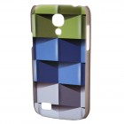 „Bullet“ Samsung Galaxy S4 mini i9195, i9190 kieto silikono TPU dėklas - Cubes (kubai)