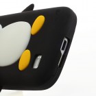 Žaismingas silikoninis Samsung Galaxy S4 mini i9195 dėklas (dėkliukas) pingvinas