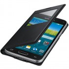 Samsung Galaxy S5 mini (G800) S View Cover atverčiamas juodas odinis dėklas - knygutė (EF-CG800b)