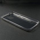 Samsung Galaxy S5 mini G800 skaidrus (permatomas), pilkas kieto silikono TPU ploniausias pasaulyje dėklas