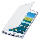 Samsung Galaxy S5 G900 (S5 Neo G903) originalus Flip Wallet Cover atverčiamas baltas odinis dėklas - piniginė