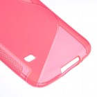 Samsung Galaxy S5 G900 (S5 Neo G903) dėklas rožinis (kieto silikono - TPU, skaidrus)