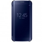 Samsung Galaxy S6 Edge originalus Clear View Cover atverčiamas mėlynas dėklas