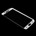 Samsung Galaxy S6 Edge (G925) „Amorus“ 9H Tempered Glass sustiprintos apsaugos baltas pilnai dengiantis apsauginis ekrano stiklas 0.33 mm