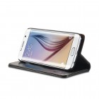 Samsung Galaxy S6 Edge (G925) „CaseMe“ solidus atverčiamas juodas odinis dėklas - knygutė