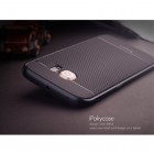 Samsung Galaxy S6 Edge G925 „IPAKY“ kieto silikono TPU juodas (pilkais apvadais) dėklas - nugarėlė