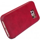 Prabangus „Nillkin“ Qin serijos raudonas odinis atverčiamas Samsung Galaxy S6 Edge (G925) dėklas