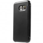 Samsung Galaxy S6 Edge (G925) plastikinis atverčiamas juodas dėklas