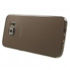 Samsung Galaxy S6 Edge (G925) skaidrus (permatomas) kieto silikono TPU ploniausias pasaulyje pilkas dėklas