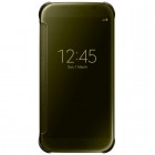 Samsung Galaxy S6 (G920) originalus Clear View Cover atverčiamas auksinis dėklas