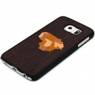 Samsung Galaxy S6 (G920) „Crafted Cover“ Lietuva natūralaus medžio dėklas (tamsus medis)