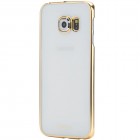 Samsung Galaxy S6 (G920) Rock Neon plastikinis skaidrus permatomas auksinis dėklas
