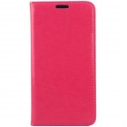 Samsung Galaxy S6 (G920) solidus atverčiamas rožinis odinis dėklas - knygutė