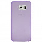 Samsung Galaxy S6 G920 ploniausias pasaulyje plastikinis skaidrus violetinis dėklas - nugarėlė