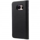 Samsung Galaxy Samsung Galaxy S7 (G930) juodas odinis atverčiamas dėklas su langeliu