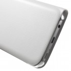 Samsung Galaxy S7 (G930) baltas odinis atverčiamas Smart Wallet dėklas - piniginė