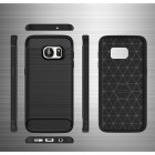 Samsung Galaxy S7 (G930) „Carbon“ kieto silikono TPU juodas dėklas - nugarėlė