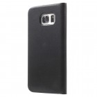 Samsung Galaxy Samsung Galaxy S7 Edge (G935) juodas odinis atverčiamas dėklas su langeliu