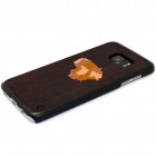 Samsung Galaxy S7 Edge (G935) „Crafted Cover“ Lietuva natūralaus medžio dėklas (tamsus medis)