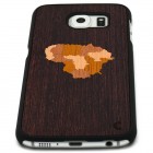 Samsung Galaxy S7 Edge (G935) „Crafted Cover“ Lietuva natūralaus medžio dėklas (tamsus medis)