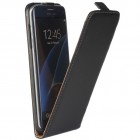 Samsung Galaxy S7 Edge (G935) klasikinis vertikaliai atverčiamas juodas odinis dėklas klasikinis vertikaliai atverčiamas juodas odinis dėklas