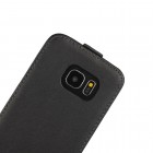Samsung Galaxy S7 Edge (G935) klasikinis vertikaliai atverčiamas juodas odinis dėklas klasikinis vertikaliai atverčiamas juodas odinis dėklas