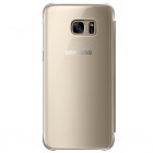 Samsung Galaxy S7 Edge (G935) originalus Clear View Cover atverčiamas auksinis dėklas