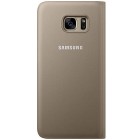 Samsung Galaxy S7 Edge G935 originalus S View Cover atverčiamas auksinis dėklas su langeliu