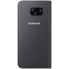 Samsung Galaxy S7 Edge G935 originalus S View Cover atverčiamas juodas dėklas su langeliu