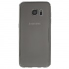 Samsung Galaxy S7 Edge (G935) skaidrus (permatomas), pilkas kieto silikono TPU ploniausias pasaulyje bespalvis dėklas