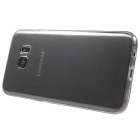 Samsung Galaxy S7 Edge (G935) skaidrus (permatomas), pilkas kieto silikono TPU ploniausias pasaulyje bespalvis dėklas
