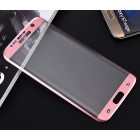 Galaxy S7 Edge (G935) „Calans“ 9H Tempered Glass sustiprintos apsaugos rožinis pilnai dengiantis apsauginis ekrano stiklas 0,2 mm