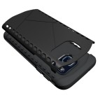 Sustiprintos apsaugos Samsung Galaxy S7 G930 juodas kieto silikono (TPU) ir plastiko dėklas