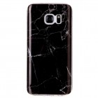 Samsung Galaxy S7 (G930) „Marble“ kieto silikono TPU juodas dėklas - nugarėlė