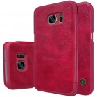 Prabangus „Nillkin“ Qin serijos raudonas odinis atverčiamas Samsung Galaxy S7
