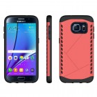 Sustiprintos apsaugos Samsung Galaxy S7 G930 raudonas kieto silikono (TPU) ir plastiko dėklas
