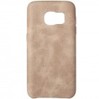 Slim Leather Samsung Galaxy S7 G930F smėlio spalvos odinis dėklas - nugarėlė