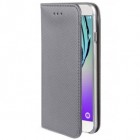 Samsung Galaxy S7 (G930) „Shell“ solidus atverčiamas pilkas odinis dėklas - knygutė