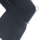 Samsung Galaxy S7 (G930) tamsiai odinis atverčiamas dėklas su langeliu