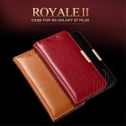 „Kalaideng“ Royale atverčiamas bordo odinis Samsung Galaxy S7 Edge (G935) dėklas