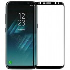 Samsung Galaxy S8 (G950) „Calans“ 9H Tempered Glass sustiprintos apsaugos juodas pilnai dengiantis apsauginis ekrano stiklas 0,2 mm