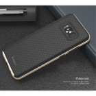 Samsung Galaxy S8 (G950) „IPAKY“ kieto silikono TPU juodas (auksiniais apvadais) dėklas - nugarėlė
