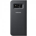 Samsung Galaxy S8 (G950) originalus Led View Cover atverčiamas juodas odinis dėklas - piniginė